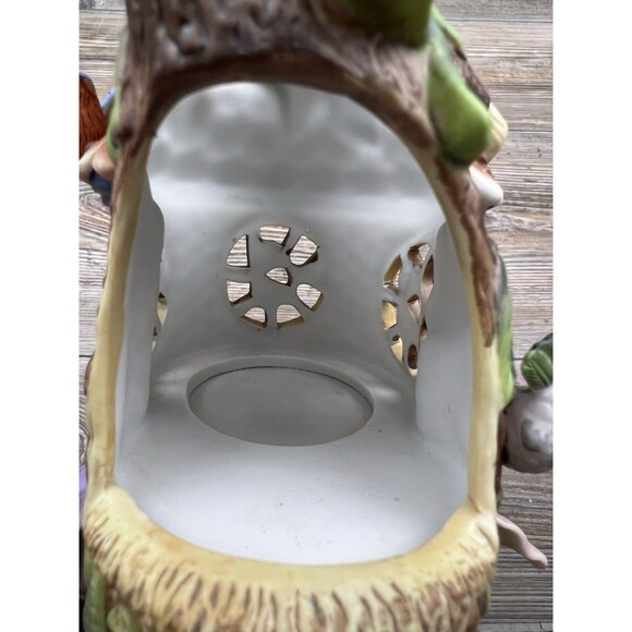 PartyLite Porcelain Treetop Inn P7320 Retired Birdhouse Bluebird Morning Glories - Picture 8 of 12